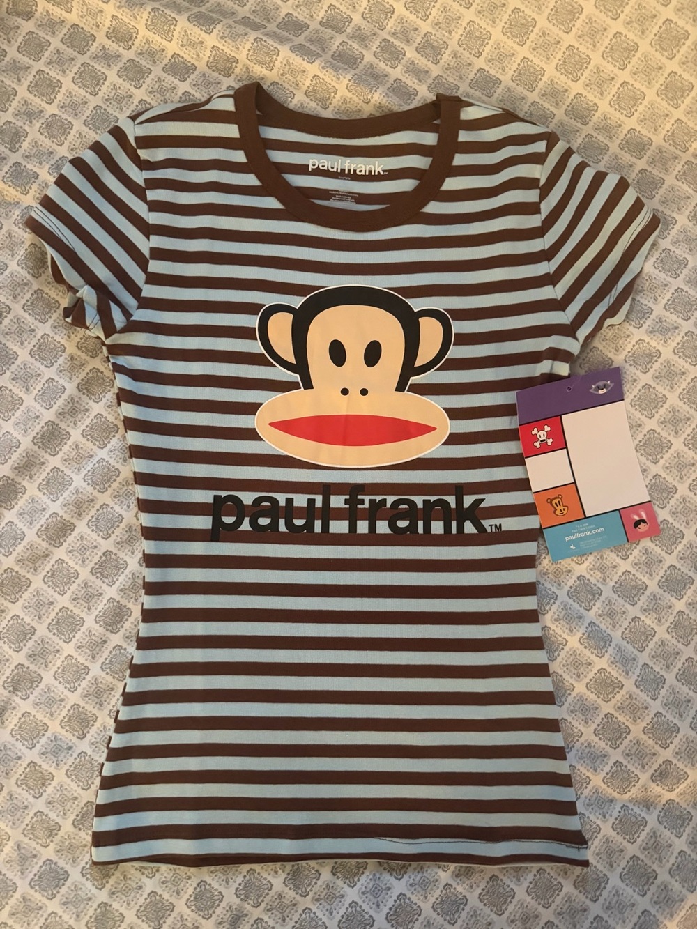 Paul Frank Brown & Light Blue Striped Julius Graphic Tee